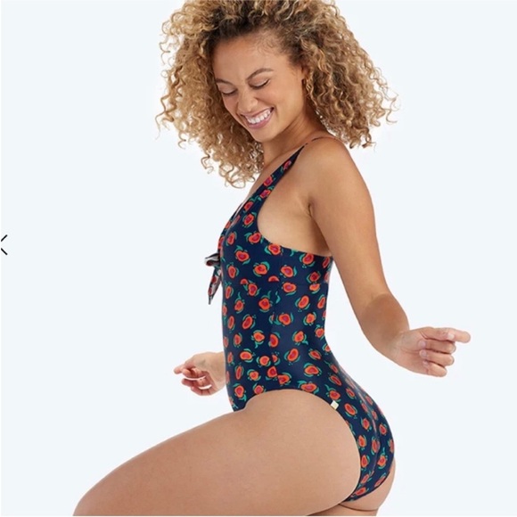 New! Summersault The Jetsetter Swimsuit Floral Poppy - Picture 2 of 5